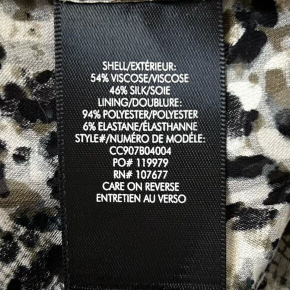 Alice + Olivia Snake Print Silk Button Down Blouse M Designer Luxury Top - Picture 7 of 8